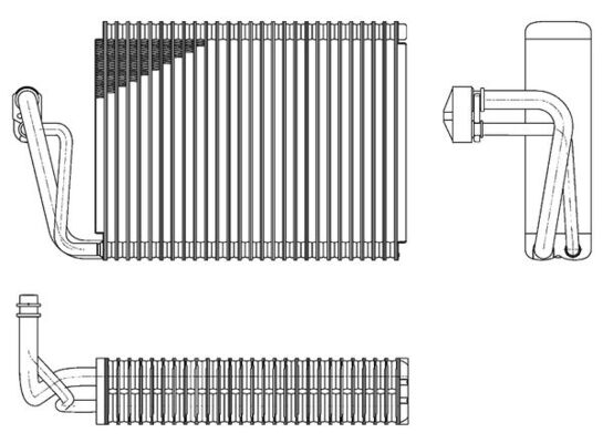 Evaporator, air conditioning - AE52000P MAHLE - 0525190/0, 2208300758, 3000V326