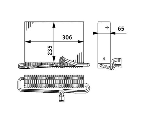 Evaporator, air conditioning - AE74000P MAHLE - 20443846, 351330121, 711.20001