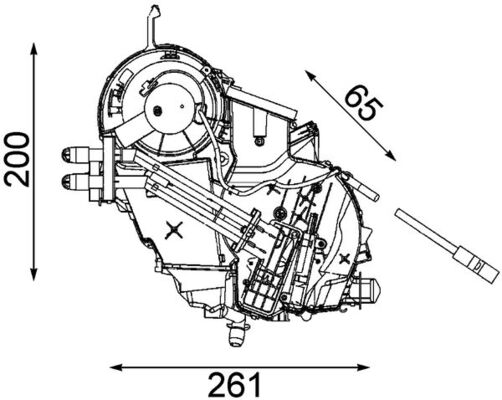 Verdampfer, Klimaanlage - AE75000P MAHLE - 351330161, 4000V352, 6450.JA