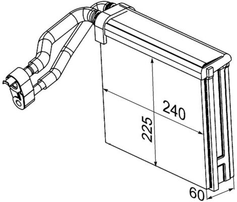 Evaporator, air conditioning - AE94000P MAHLE - 10-140-01303, 1317119, 351330721