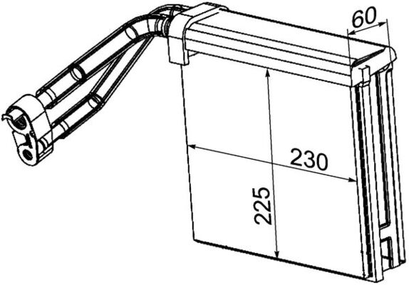 Evaporator, air conditioning - AE95000P MAHLE - 10-140-01304, 1333921, 31250779