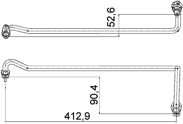 Ölschlauch - AHX4000P MAHLE - 376755561, 7L0317019, 7L0317821D