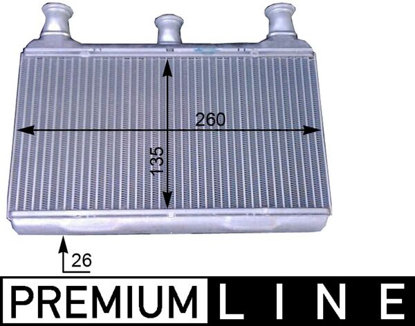 Heat Exchanger, interior heating - AH115000P MAHLE - 059008N, 06006341, 350218281000