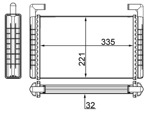 AH119000S, Wärmetauscher, Innenraumheizung, Klimaanlage verschiedene, MAHLE, 351312374, 5000294090, 5001829118, 54299, 73371, 812130