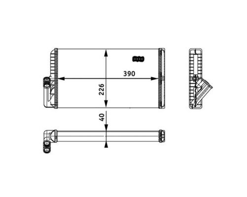 AH129000P, Heat Exchanger, interior heating, Air-conditioning various, MAHLE, 0038351101, 139000N, 217M06, 351312541, 54256, 72034, ME6231, A0038351101