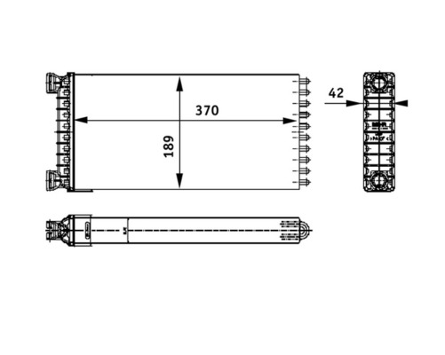 AH130000P, Wärmetauscher, Innenraumheizung, Klimaanlage verschiedene, MAHLE, 0637.3003, 11002, 215M10, 269002N, 351312551, 53549, 64006022, 71926, 812352, 81619016166, KMN022, 8FH351312-551, MN6022