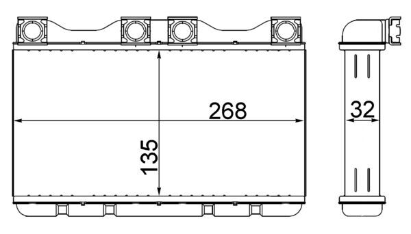 Heat Exchanger, interior heating - AH136000S MAHLE - 102546, 351312754, 54283