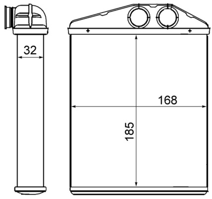 AH13000S, Heat Exchanger, interior heating, Air-conditioning various, MAHLE, 1618260, 350218283000, 351000611, 812253, OL1352, 8FH351000-611, 93171801, OL6355