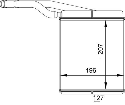 Heat Exchanger, interior heating - AH143000P MAHLE - 0605.3011, 099009N, 10-130-01011