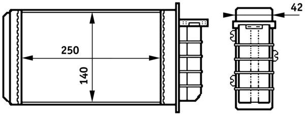 Heat Exchanger, interior heating - AH148000S MAHLE - 0000060813252, 0604.3020, 089030N