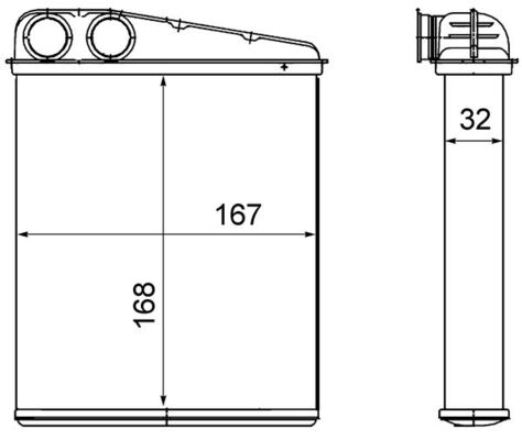 AH16000S, Heat Exchanger, interior heating, Air-conditioning various, MAHLE, 27140AX700, 351000641, 7701208381, 812250, DN6256, 27140AX70A, 7701208766, 812373, 8FH351000-641, RT6396, 27140AX70B