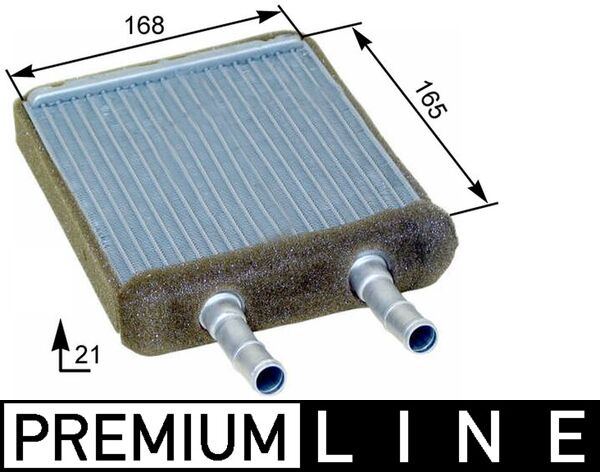 Heat Exchanger, interior heating - AH173000P MAHLE - 0628.3007, 254M15, 350218285003