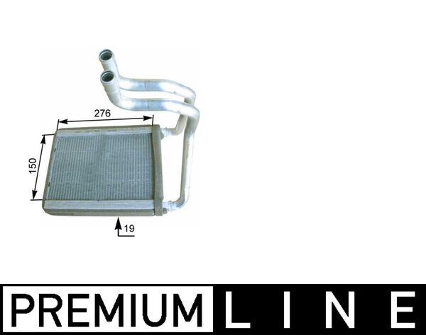 Heat Exchanger, interior heating - AH175000P MAHLE - 351315241, 77642, 812434