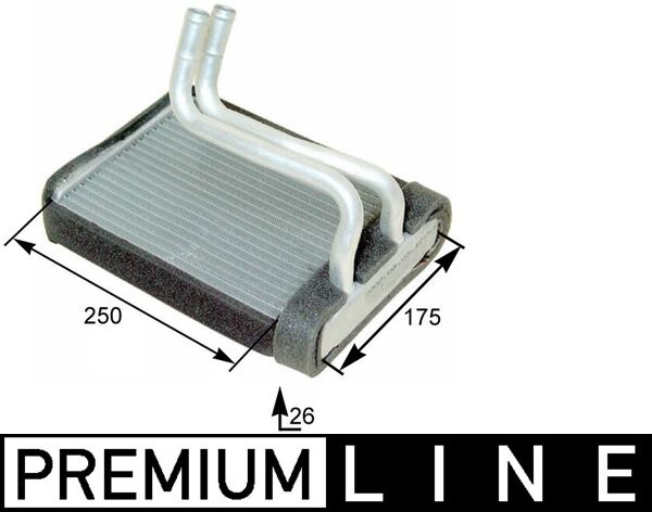 Heat Exchanger, interior heating - AH176000P MAHLE - 351315251, 516003N, 77634