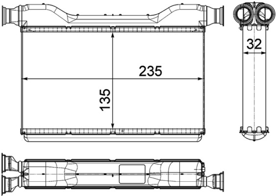 Wärmetauscher, Innenraumheizung - AH189000P MAHLE - 06006382, 350218354000, 351315491