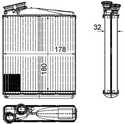 Heat Exchanger, interior heating - AH192000P MAHLE - 229008N, 30767275, 351315541