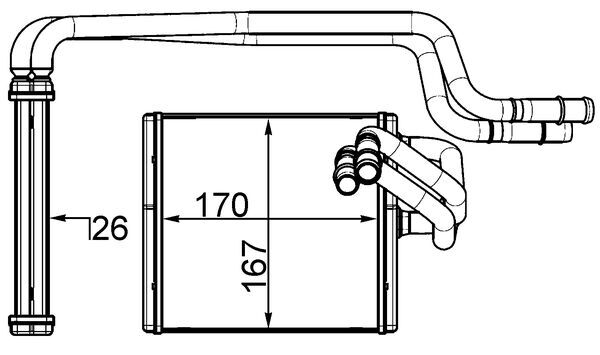 Heat Exchanger, interior heating - AH198000S MAHLE - 1573059, 351315604, 71772