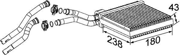 Heat Exchanger, interior heating - AH200000P MAHLE - 099018N, 10-130-01307, 1253190