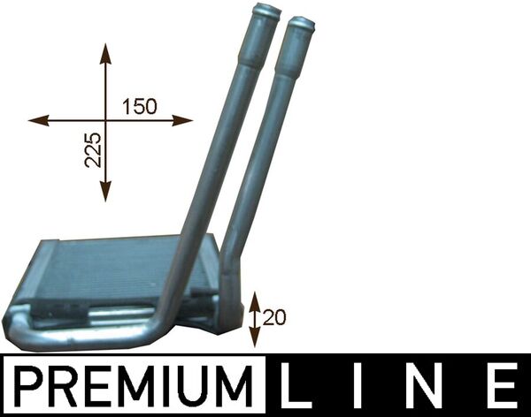 Heat Exchanger, interior heating - AH202000P MAHLE - 351315681, 77527, 971381G000