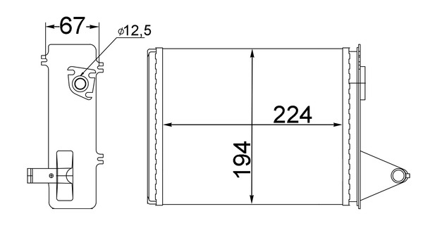 AH214000S, Heat Exchanger, interior heating, Air-conditioning various, MAHLE, 17006089, 211M55, 351331364, 53556, 6043009, 7078698, 71448, 812283, FT6089, 17006273