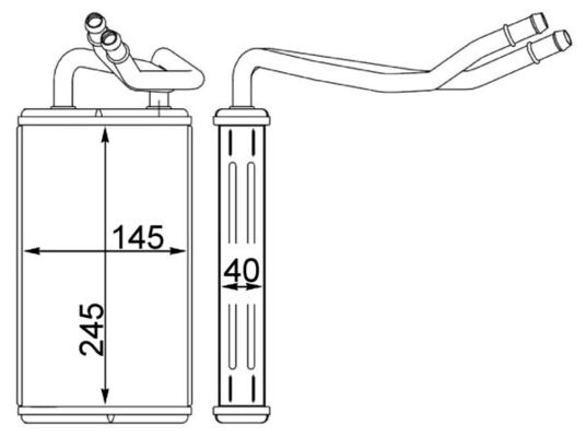 Heat Exchanger, interior heating - AH230000S MAHLE - 18006317, 212M20, 2509306317