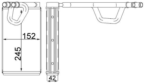 Heat Exchanger, interior heating - AH231000S MAHLE - 27140EB31A, 351333094, 72208