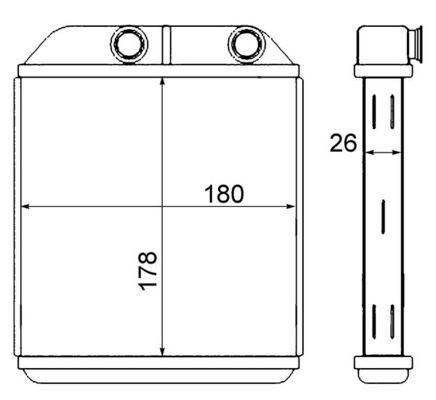 Heat Exchanger, interior heating - AH237000S MAHLE - 30824478, 351333154, 30850697