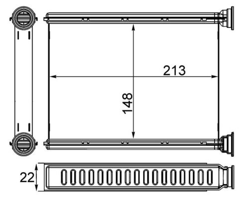 Heat Exchanger, interior heating - AH250000S MAHLE - 13006417, 271401FC0A, 351511604