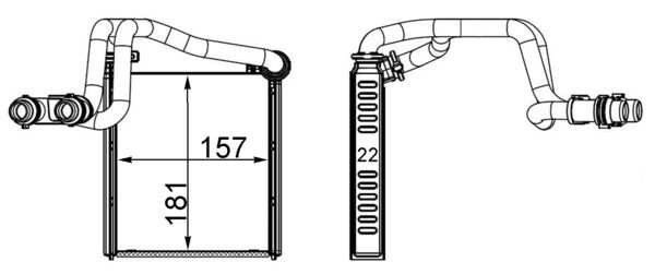 Heat Exchanger, interior heating - AH252000S MAHLE - 351511624, 5C0819031, 73942