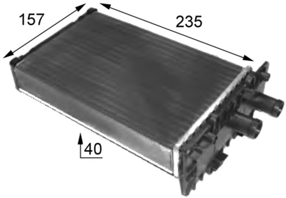 Heat Exchanger, interior heating - AH48000S MAHLE - 0610.2008, 112332, 249020N
