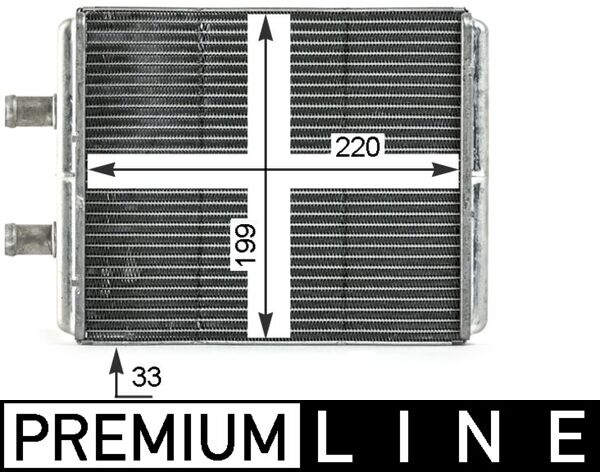 Heat Exchanger, interior heating - AH4000P MAHLE - 00000042564488, 0604.3034, 350218225000