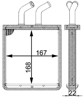 Heat Exchanger, interior heating - AH55000S MAHLE - 351045111, KA6044, OK30C-61A10