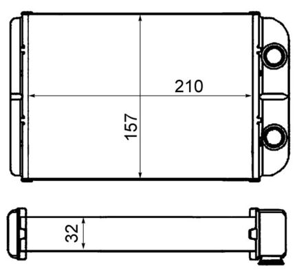 Heat Exchanger, interior heating - AH58000S MAHLE - 0604.3032, 089005N, 17006254