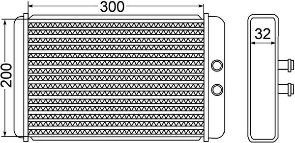 Heat Exchanger, interior heating - AH61000S MAHLE - 0604.3038, 089014N, 09006265