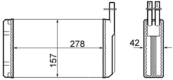 Heat Exchanger, interior heating - AH68000S MAHLE - 05046362, 199001N, 351308661