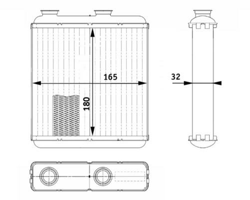 Heat Exchanger, interior heating - AH81000P MAHLE - 159014N, 1618288, 220M05