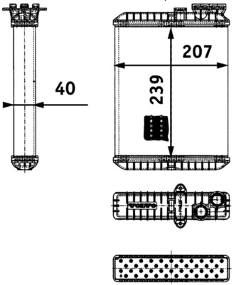 Heat Exchanger, interior heating - AH90000P MAHLE - 0611.3002, 102552, 16110VO