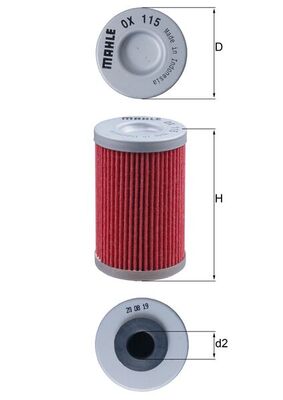 OX115, Oil Filter, Oil filter, MAHLE, 2520754, 2555400, 3625361000, 58038005000, COF055, KN155, MH55, SO7095, 58038005100, X320, 58038005101, 90138015000