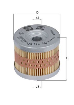 Ölfilter - OX119 MAHLE - 0256185, 11412343118, 2554400