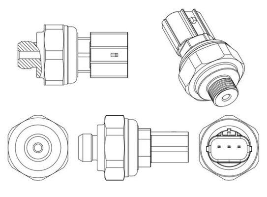 Pressure Switch, air conditioning - ASE10000P MAHLE - 2930810, 351005-531, 80450SFE003