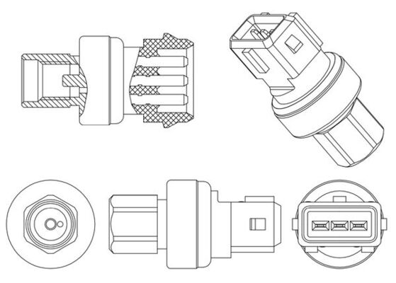 ASE14000P, Pressure Switch, air conditioning, Air-conditioning various, MAHLE, 2930819, 30676560, 351006-501, 52102, 70100013, 917296, KTT130047, V95-73-0013, 30661949, 917323, 31292004