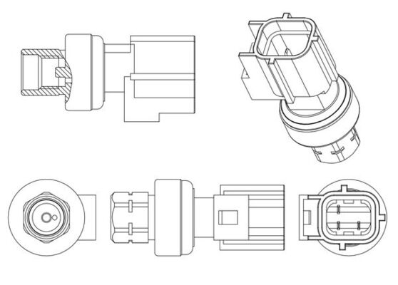 Pressure Switch, air conditioning - ASE7000P MAHLE - 05073617AA, 351005-501, 5093080AA