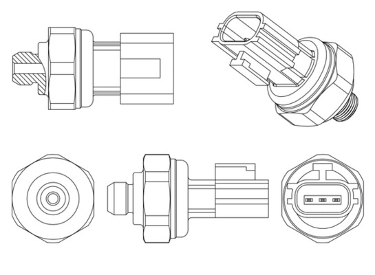 Pressure Switch, air conditioning - ASE8000P MAHLE - 2930817, 351005-511, 38939