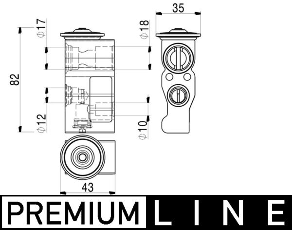 Expansionsventil, Klimaanlage - AVE2000P MAHLE - 351003-621, 4538350400, 922700023R