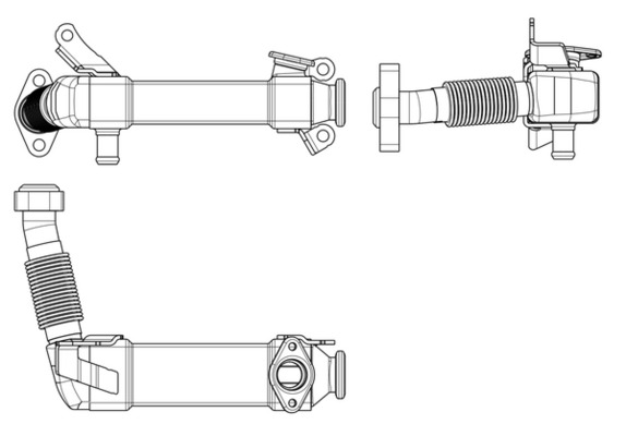 Kühler, Abgasrückführung - CE17000P MAHLE - 11717790065, 376747-091, 7790065