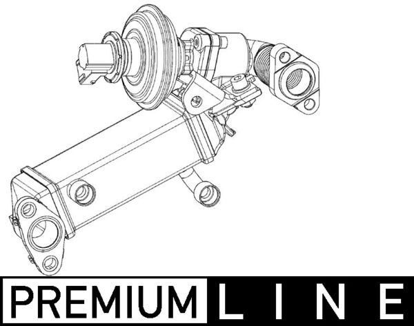 Cooler, exhaust gas recirculation - CE9000P MAHLE - 11717805189, 376745-361, 7805189