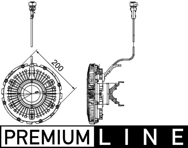 CFC100000P, Clutch, radiator fan, Cooler, MAHLE, 079.300, 1206116300, 20008351, 2100502002, 376757121, 398049N, 46167, 49002, 7420880406, 86075, REC102, 7023405, 7420993866, 79300, 8MV376757-121