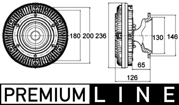 Kupplung, Kühlerlüfter - CFC133000P MAHLE - 0002009022, 106439, 138081N