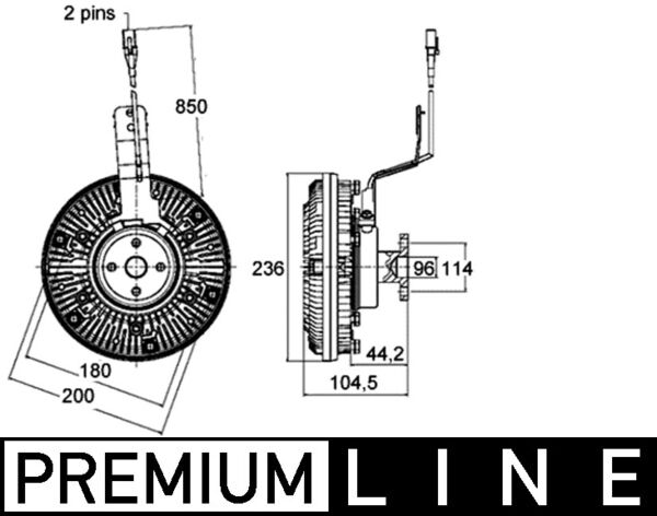 Kupplung, Kühlerlüfter - CFC138000P MAHLE - 2100047031, 268053N, 376758531