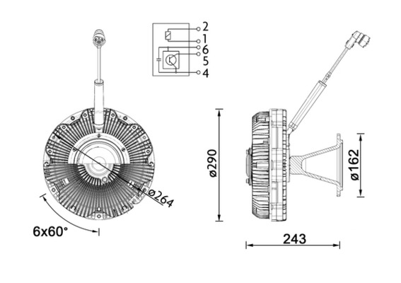 CFC173000P, Kupplung, Kühlerlüfter, Kühler, MAHLE, 138083N, 171099, 376791161, 4702000222, 49159, 7033418, 4702000522, 8MV376791-161, 4702000722, A4702000222, A4702000522, A4702000722